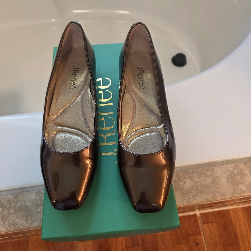 J.Renee Shiny Bronze Heels